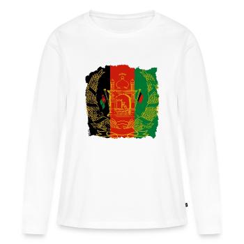 Afghanistan - T-shirt manches longues Premium bio Femme - blanc - Devant - Julia (174cm)