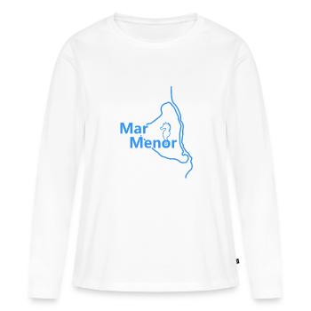 Mar Menor - T-shirt manches longues Premium bio Femme - blanc - Devant - Julia (174cm)