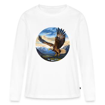 Steinadler - Frauen Premium Bio Langarmshirt - Weiß - Vorne - Julia (174cm)