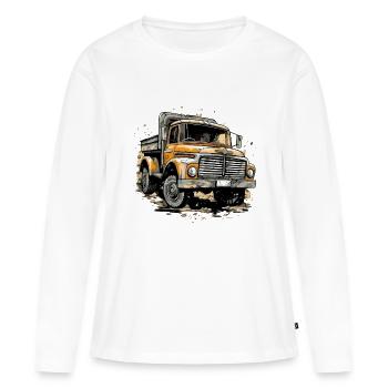 BigWheeler LKW - Frauen Premium Bio Langarmshirt - Weiß - Vorne - Julia (174cm)