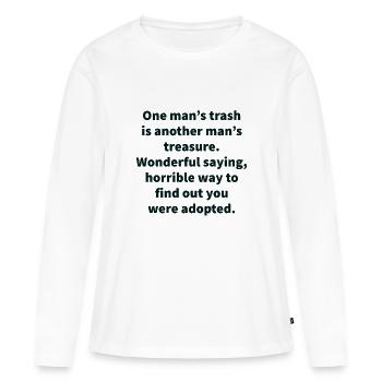 adopted phrase - Women's Premium Organic Long Sleeve Shirt - white - Front - Julia (174cm)
