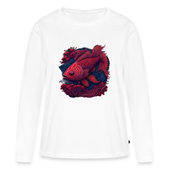 wunderschöner Fisch - Frauen Premium Bio Langarmshirt - Weiß - Vorne - Julia (174cm)