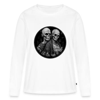L’amour jusqu’à la fin des temps - T-shirt manches longues Premium bio Femme - blanc - Devant - Julia (174cm)