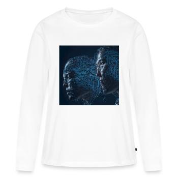 Vision d’avenir 2 - T-shirt manches longues Premium bio Femme - blanc - Devant - Julia (174cm)