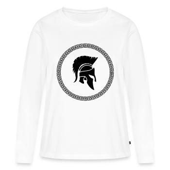 Spartiate 1 - T-shirt manches longues Premium bio Femme - blanc - Devant - Julia (174cm)