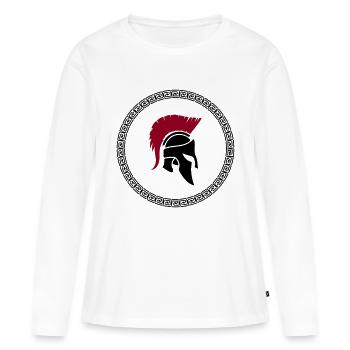 Spartiates - T-shirt manches longues Premium bio Femme - blanc - Devant - Julia (174cm)