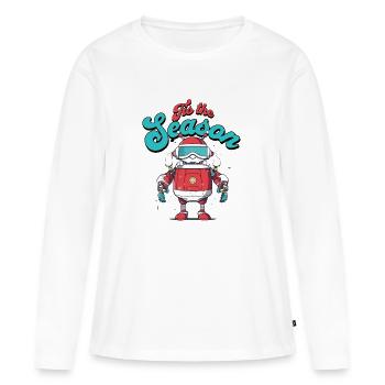 C’est la saison 9 - T-shirt manches longues Premium bio Femme - blanc - Devant - Julia (174cm)