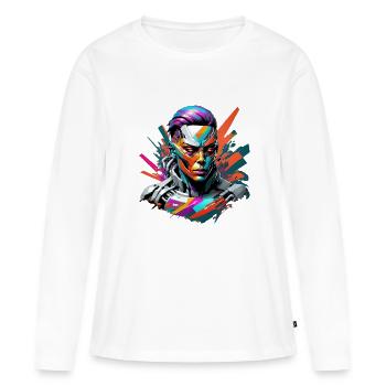 Cyborg - Frauen Premium Bio Langarmshirt - Weiß - Vorne - Julia (174cm)