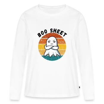 Boo sheet - Women's Premium Organic Long Sleeve Shirt - white - Front - Julia (174cm)