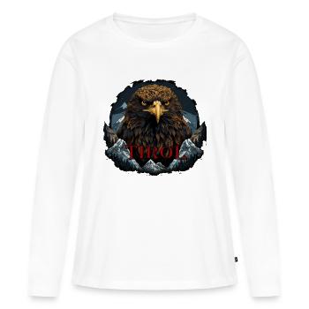 Fidélité à la province du Tyrol ! Design du Tyrol - T-shirt manches longues Premium bio Femme - blanc - Devant - Julia (174cm)