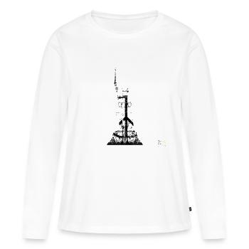 Monument Hermann paix sombre - T-shirt manches longues Premium bio Femme - blanc - Devant - Julia (174cm)