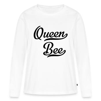 Queen Bee - Women's Premium Organic Long Sleeve Shirt - white - Front - Julia (174cm)
