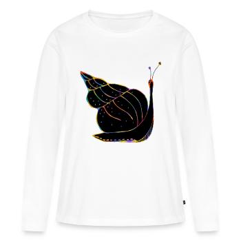 Snail - Women's Premium Organic Long Sleeve Shirt - white - Front - Julia (174cm)