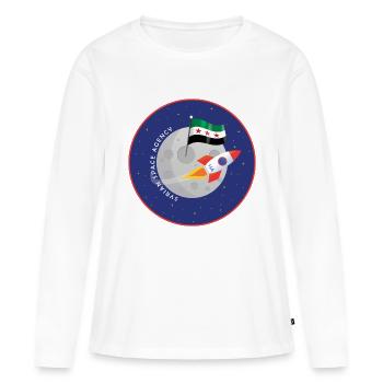 Agence spatiale syrienne - T-shirt manches longues Premium bio Femme - blanc - Devant - Julia (174cm)