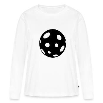 kugel - Frauen Premium Bio Langarmshirt - Weiß - Vorne - Julia (174cm)