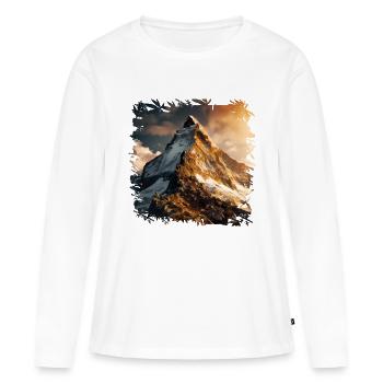 The Matterhorn, a landmark for Zermatt - Women's Premium Organic Long Sleeve Shirt - white - Front - Julia (174cm)