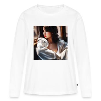 Lady - Women's Premium Organic Long Sleeve Shirt - white - Front - Julia (174cm)