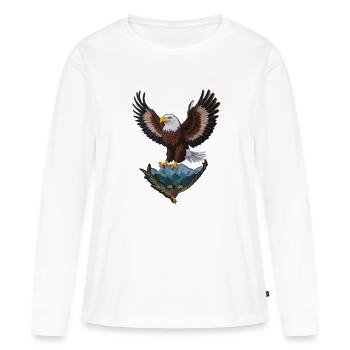 Beautiful bald eagle - Women's Premium Organic Long Sleeve Shirt - white - Front - Julia (174cm)