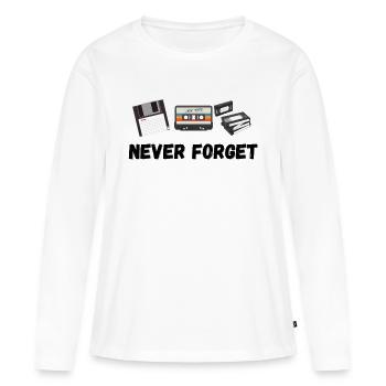 Never Forget - Frauen Premium Bio Langarmshirt - Weiß - Vorne - Julia (174cm)