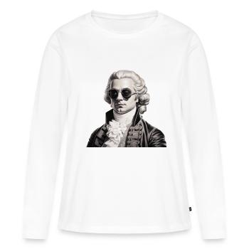 Mozart Vibes - Frauen Premium Bio Langarmshirt - Weiß - Vorne - Julia (174cm)