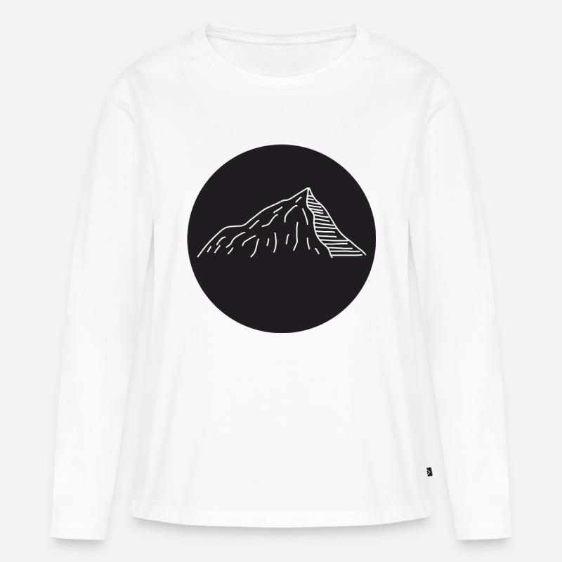 Mountain - Frauen Premium Bio Langarmshirt - Weiß