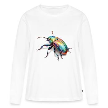 Rainbow Bug - Women's Premium Organic Long Sleeve Shirt - white - Front - Julia (174cm)