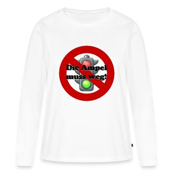 Les feux de circulation doivent disparaître - T-shirt manches longues Premium bio Femme - blanc - Devant - Julia (174cm)