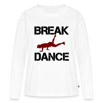 Breakdance (Breakdance) - T-shirt manches longues Premium bio Femme - blanc - Devant - Julia (174cm)