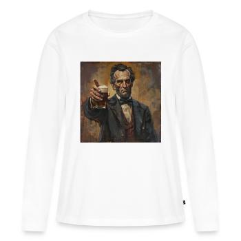 Bière Je te veux Président Bavière USA Marquee Bräu - T-shirt manches longues Premium bio Femme - blanc - Devant - Julia (174cm)