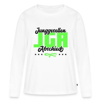 Enterrement de vie de garçon enterrement de vie de garçon - T-shirt manches longues Premium bio Femme - blanc - Devant - Julia (174cm)