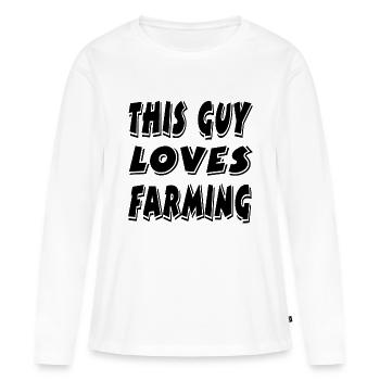 Agriculture - T-shirt manches longues Premium bio Femme - blanc - Devant - Julia (174cm)
