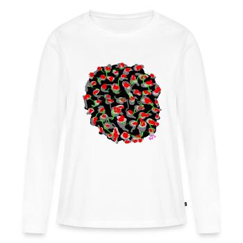 VIRUS MORTEL DEFo III 2107 - T-shirt manches longues Premium bio Femme - blanc - Devant - Julia (174cm)