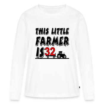 Bauer - Frauen Premium Bio Langarmshirt - Weiß - Vorne - Julia (174cm)
