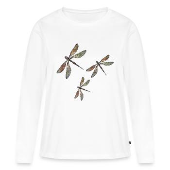 Important - T-shirt manches longues Premium bio Femme - blanc - Devant - Julia (174cm)