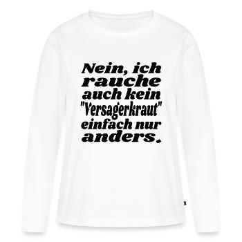 rauche auch kein - Frauen Premium Bio Langarmshirt - Weiß - Vorne - Julia (174cm)