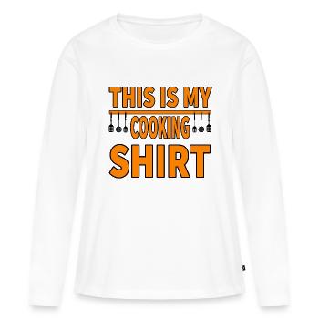 Cuire - T-shirt manches longues Premium bio Femme - blanc - Devant - Julia (174cm)