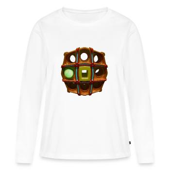 ROULETTE - T-shirt manches longues Premium bio Femme - blanc - Devant - Julia (174cm)
