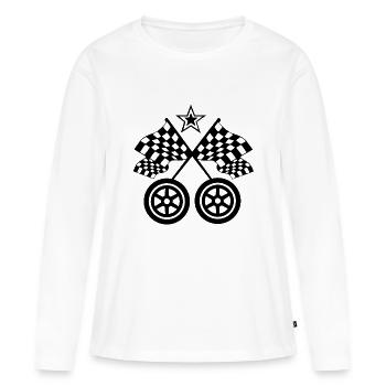 Auto - Frauen Premium Bio Langarmshirt - Weiß - Vorne - Julia (174cm)