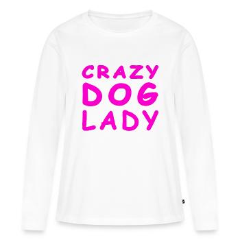Canine - T-shirt manches longues Premium bio Femme - blanc - Devant - Julia (174cm)