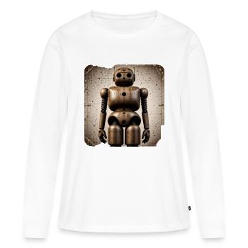 Roboter - Frauen Premium Bio Langarmshirt - Weiß - Vorne - Julia (174cm)