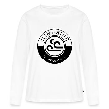 Sports de glisse Windkind - T-shirt manches longues Premium bio Femme - blanc - Devant - Julia (174cm)