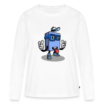 Lustiger Charakter - Frauen Premium Bio Langarmshirt - Weiß - Vorne - Julia (174cm)
