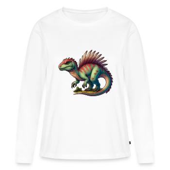 Dinosaure Geant - Géant De La Terre - T-shirt manches longues Premium bio Femme - blanc - Devant - Julia (174cm)
