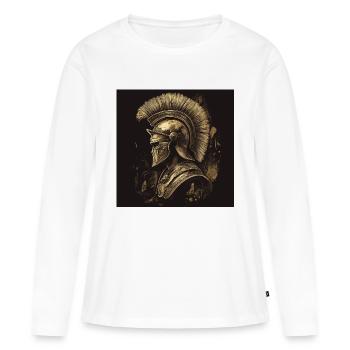 Krieger - Frauen Premium Bio Langarmshirt - Weiß - Vorne - Julia (174cm)