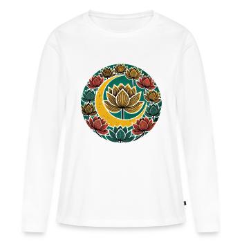 Lotus - T-shirt manches longues Premium bio Femme - blanc - Devant - Julia (174cm)