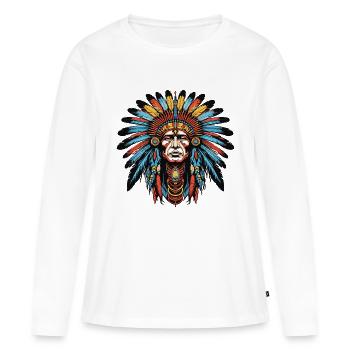 Indian - Women's Premium Organic Long Sleeve Shirt - white - Front - Julia (174cm)