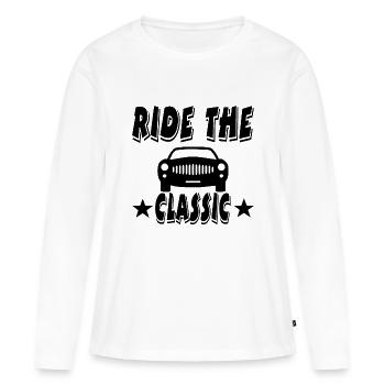 Auto - Frauen Premium Bio Langarmshirt - Weiß - Vorne - Julia (174cm)