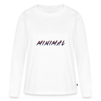 Minimal Chromo multi color - Women's Premium Organic Long Sleeve Shirt - white - Front - Julia (174cm)