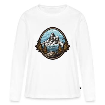 Mountain Mountain - Women's Premium Organic Long Sleeve Shirt - white - Front - Julia (174cm)