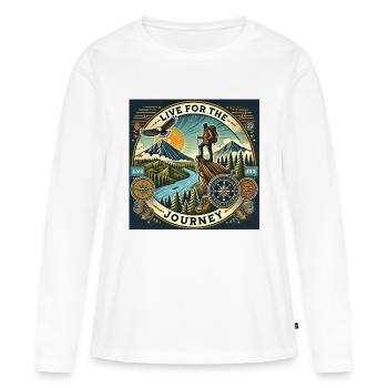 Live for the Journey - Women's Premium Organic Long Sleeve Shirt - white - Front - Julia (174cm)